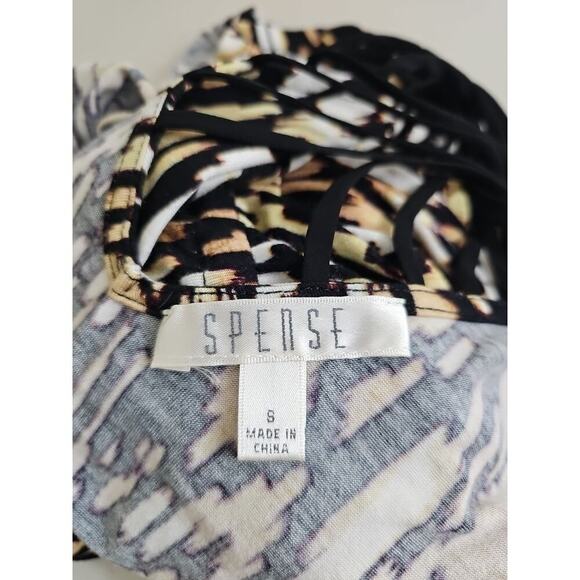 Spence ~Woman Size S~ Beige/Brown Animal Print Sleeveless Drest Elastick Waist. - Picture 14 of 16